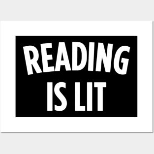 Reading Is Lit  Funny Shirt For English  Reading Teachers Posters and Art